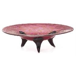 Loetz compote, ca. 1930, three horned feet
