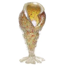 Loetz vase, ca. 1895, footed shell form