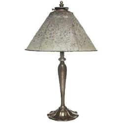 Tiffany Furnaces lamp, bronze base