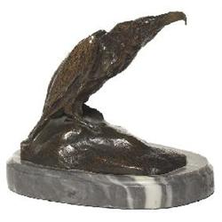 P. Merite sculpture, bronze bird