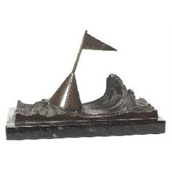 Bronze sculpture, buoy at sea