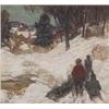 Image 1 : Carl Rudolph Krafft  Winter Sledding oil
