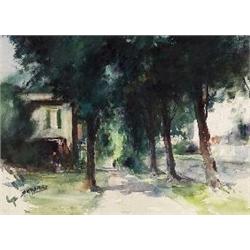 James Sessions New England House  watercolor