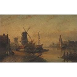 Jan Jacob Coenraad Spohler, Fishing Village, oil