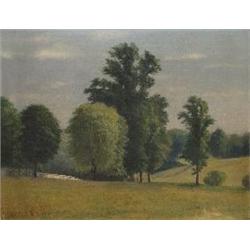 Peter Baumgras, Trees on a Hillside, oil