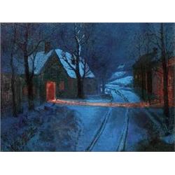 Svend Svendsen  Evening Snow, oil