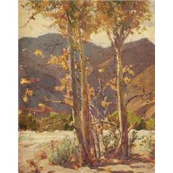 Edith Maude Miller Sycamores, oil