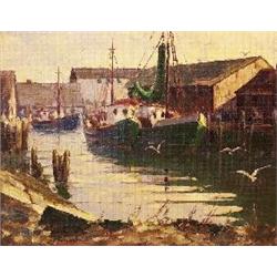 Alex Poplaski   Boat Dock, oil