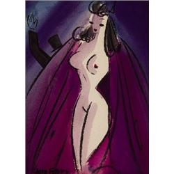 Jaro Fabry ,Showgirl,  watercolor