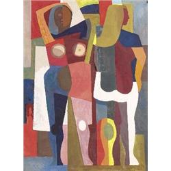 J. Jay McVicker, Two Nudes,  gouache