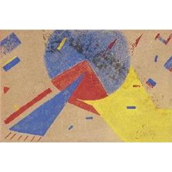 El Lissitsky, Composition,  gouache