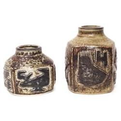  Jorgen Mogenson stoneware vases, two
