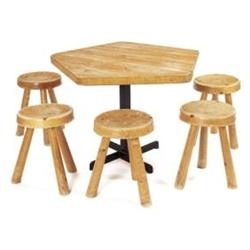 Charlotte Perriand table and stools