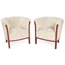 French lounge chairs, pair, c.1925
