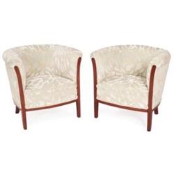 French lounge chairs, pair, c.1925