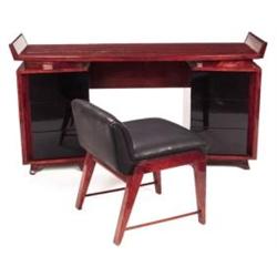 Gilbert Rohde vanity and stool