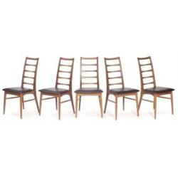 1960s Danish chairs, by Koefoeds Moebelfabrik, Denmark, set of five