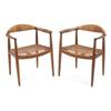 Image 1 : Hans Wegner chairs, pair, by Johannes Hansen