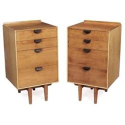 Finn Juhl night stands, pair, by Baker