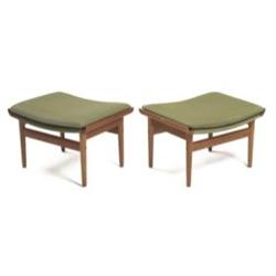 Finn Juhl Bwana ottomans, pair