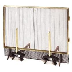 Donald Deskey fire screen and andirons
