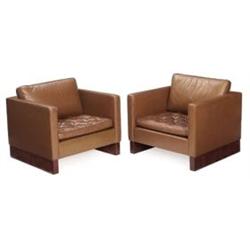 Mies van der Rohe Club chairs, pair