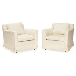 Edward Wormley easy chairs, pair, by Dunbar