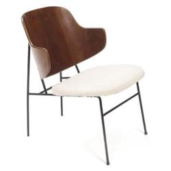 Ib Kofod-Larsen chair, black steel frame