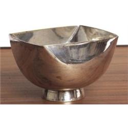 Ward Bennett bowl, silverplate
