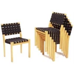 Alvar Aalto stacking chairs, set of six