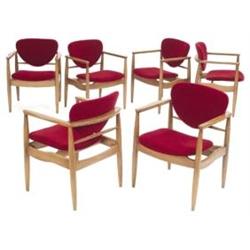 Finn Juhl style chairs, set of six