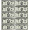 Image 1 : Lot of (10) Consecutive 1953B $5 Silver Certificate Notes Gem Uncirculated