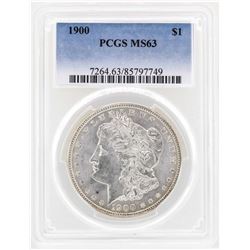 1900 $1 Morgan Silver Dollar Coin PCGS MS63