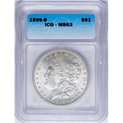 1899-S $1 Morgan Silver Dollar Coin ICG MS63
