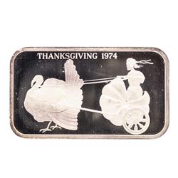 1974 Thanksgiving Madison Mint 1 oz .999 Fine Silver Art Bar