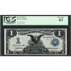 1899 $1 Black Eagle Silver Certificate Note Fr.229 PCGS Choice New 63