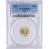 Image 1 : 1854 Type 1 $1 Liberty Head Gold Dollar Coin PCGS MS62