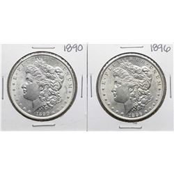 Lot of 1890 & 1896 $1 Morgan Silver Dollar Coins
