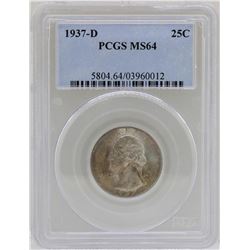 1937-D Washington Quarter Coin PCGS MS64