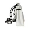 Image 7 : Chanel White Single Flap Bag with Black Hardware