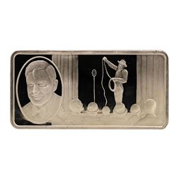 500 Grain Sterling Silver Franklin Mint 100 Greatest Americans Ingot