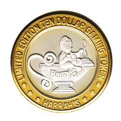 .999 Silver Harrahs Casino Reno Nevada $10 Casino Limited Edition Gaming Token