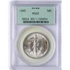 Image 1 : 1945 Walking Liberty Half Dollar Coin PCGS MS65