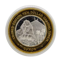 .999 Silver Luxor Casino Las Vegas, NV $10 Casino Limited Edition Gaming Token