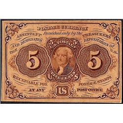 July 17, 1862 First Issue Five Cent Fractional Currency Note