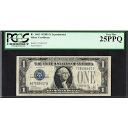 1928B $1 Experimental Silver Certificate Note Fr.1602 PCGS Very Fine 25PPQ