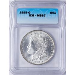 1885-O $1 Morgan Silver Dollar Coin ICG MS67