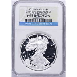2011-W $1 American Silver Eagle Coin NGC PF70 Ultra Cameo