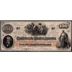 1862 $100 Confederate States of America Note