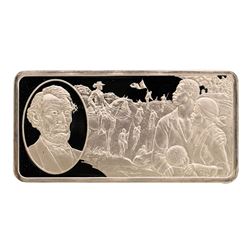 500 Grain Sterling Silver Franklin Mint 100 Greatest Americans Ingot